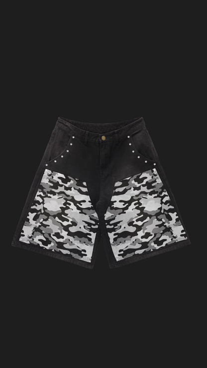 CAMO DOUBLE KNEE JORTS