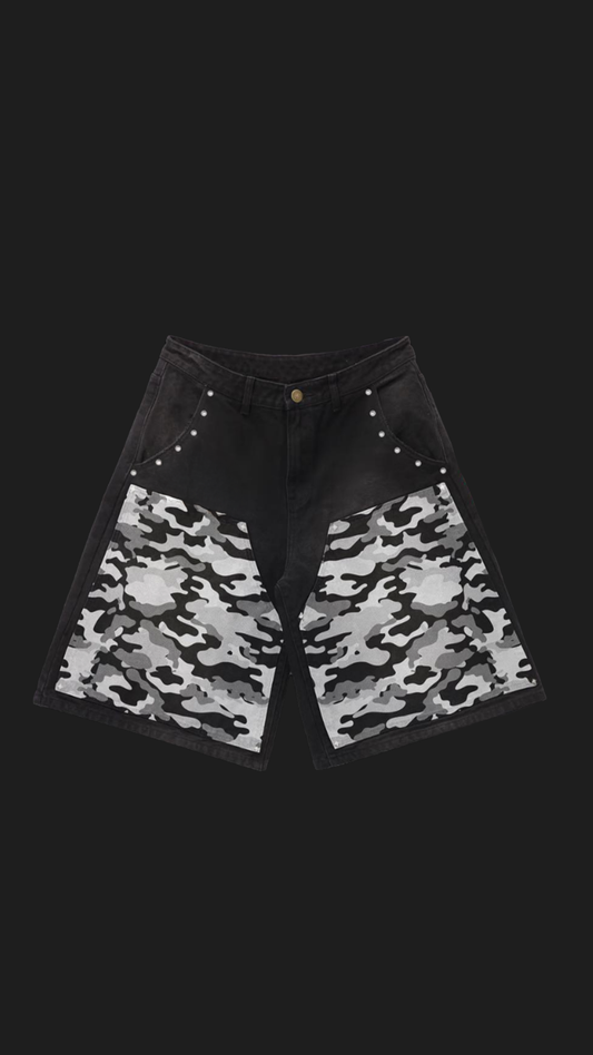 CAMO DOUBLE KNEE JORTS