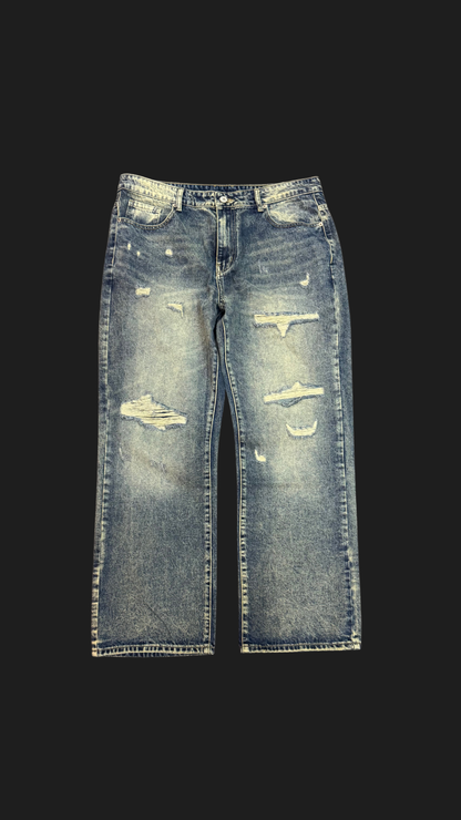 DENIM BAGGY RIPPED BLESSY