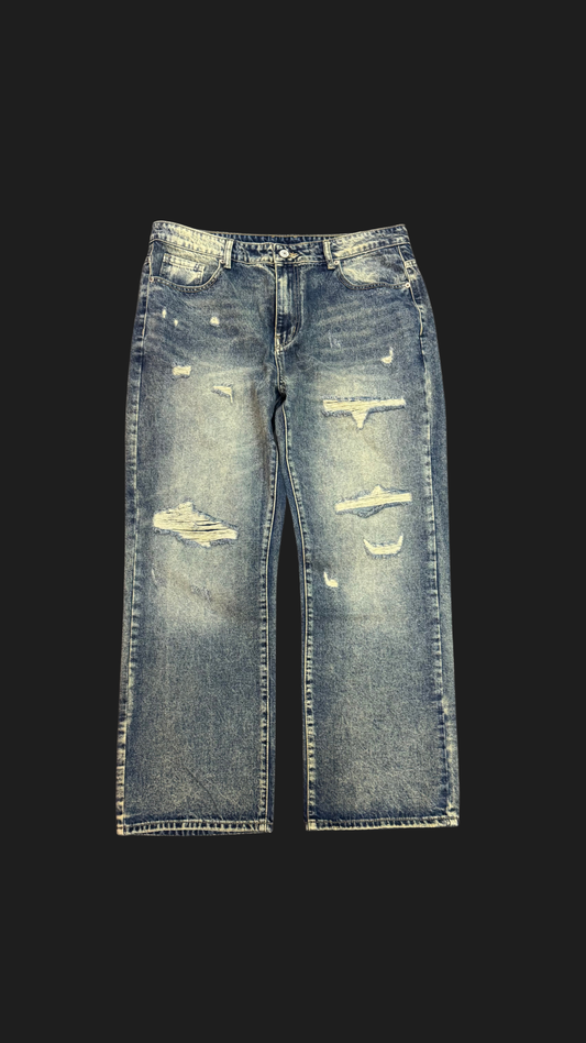 DENIM BAGGY RIPPED BLESSY