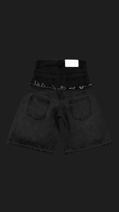 DOUBLE WAIST JORTS